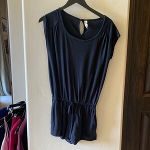 Navy Blue Sleeveless Romper